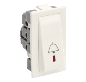 Legrand Britzy 6A 2M Bell Push With Indicator, 6734 06